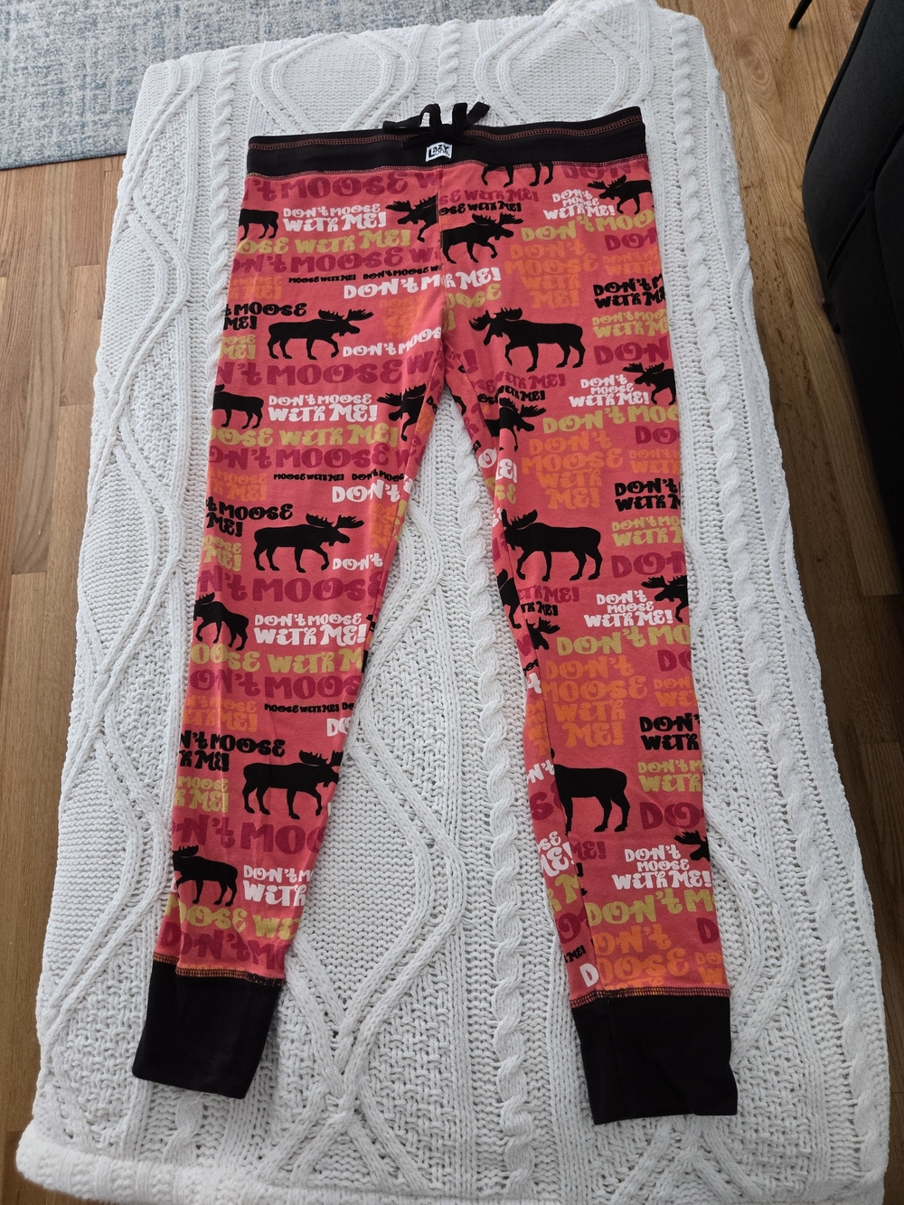 Lazy One Women's Moose Print PJ Pants L